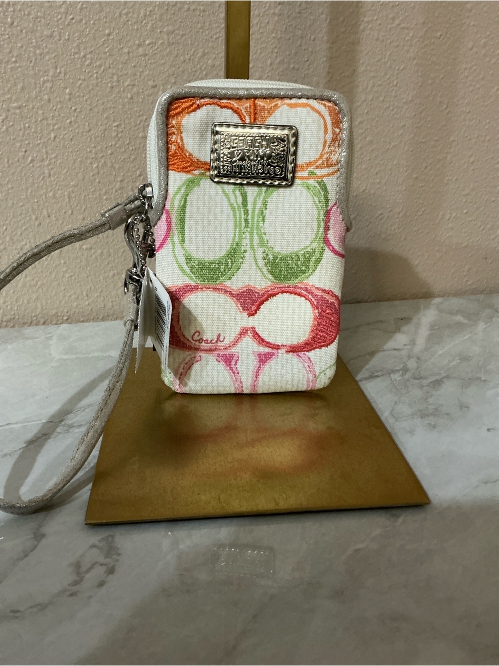 Coach Poppy Signature C Canvas Wristlet In Multicolor Design. NWT’s